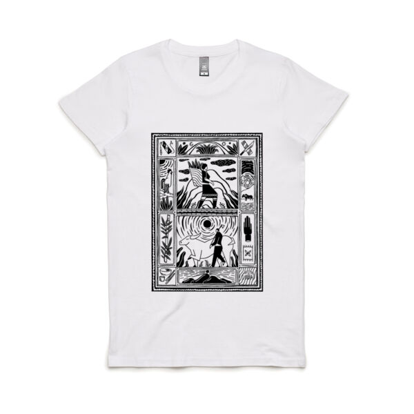 Hmong Themed Illustration T-Shirt - Womens Medium Thumbnail